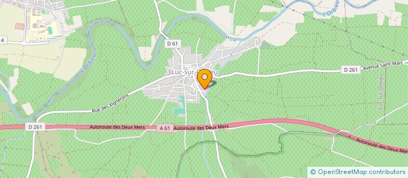 localisation de l'entreprise MADAME MARIE-LAURE MARTIN  LUC-SUR-ORBIEU