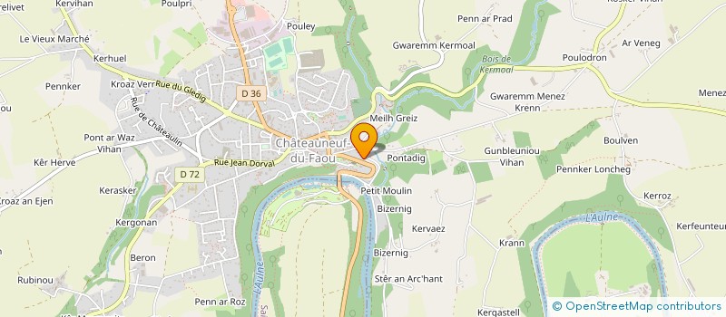 localisation de l'entreprise MADAME MARIE-LAURE PLEURON à CHATEAUNEUF-DU-FAOU