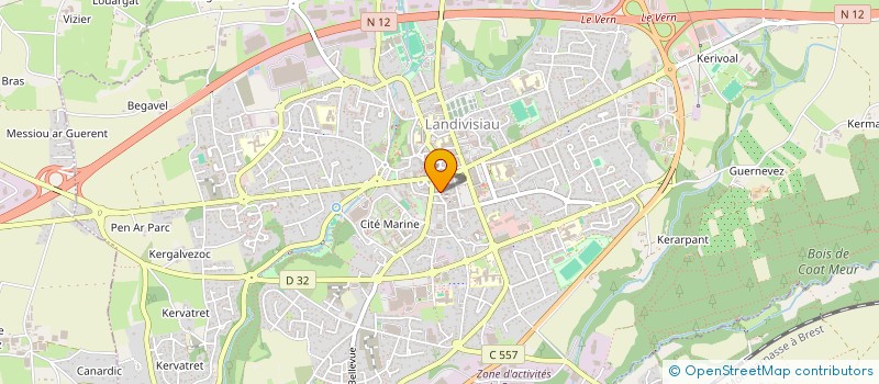 localisation de l'entreprise MADAME MARIE LAURE RIVIERE  LANDIVISIAU