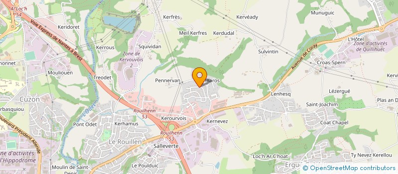 localisation de l'entreprise MADAME MARIE LAURE ROUILLE  ERGUE-GABERIC