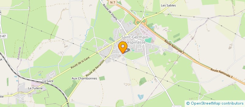 localisation de l'entreprise MADAME MARIE-LAURE ROUSSEL  SAINT-GERMAIN-LESPINASSE