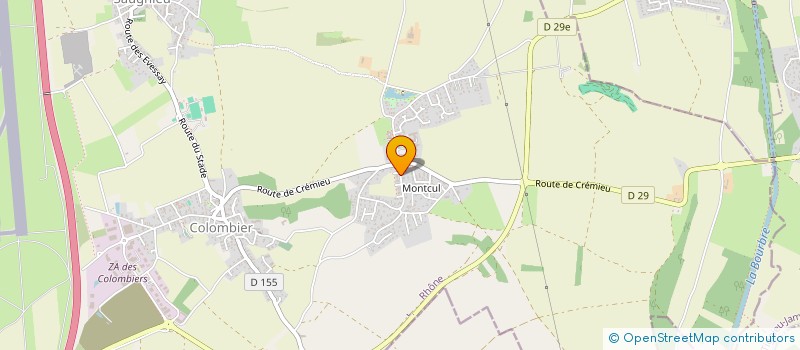 localisation de l'entreprise MADAME MARIE-LAURE RULLIERE  COLOMBIER-SAUGNIEU