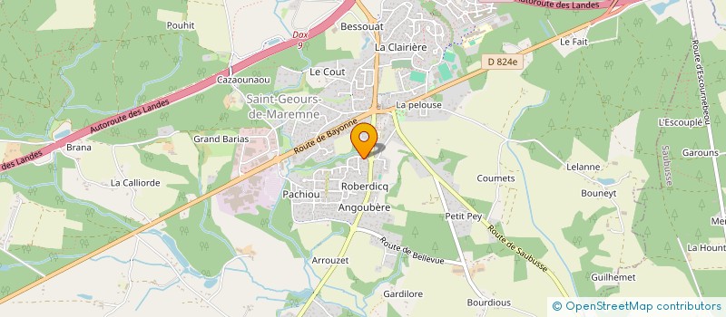 localisation de l'entreprise MADAME MARIE LAURE RUSEK  SAINT-GEOURS-DE-MAREMNE