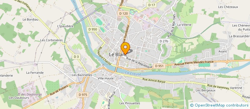 localisation de l'entreprise MADAME MARIE-LAURE SANDOR DE BAJNA à LE BLANC