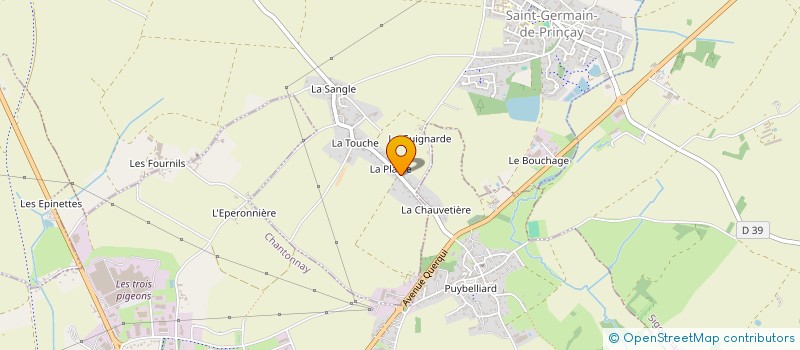 localisation de l'entreprise MADAME MARIE-LAURE VINCENDEAU  SAINT-VINCENT-STERLANGES