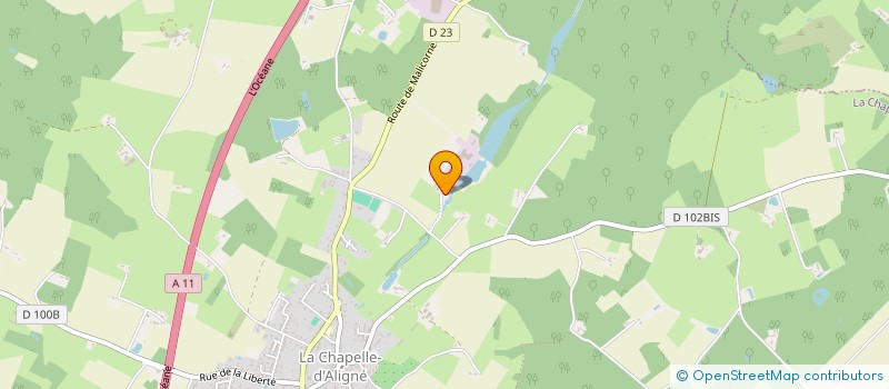 localisation de l'entreprise MADAME MARIE LAURENNE DELARUE  LA CHAPELLE-D'ALIGNE