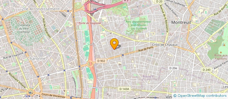 localisation de l'entreprise MADAME MARIE LAURENSON à BAGNOLET