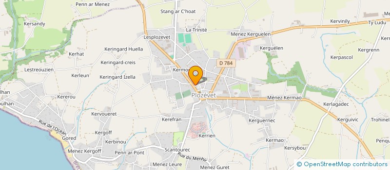 localisation de l'entreprise MADAME MARIE LE BARS  PLOZEVET