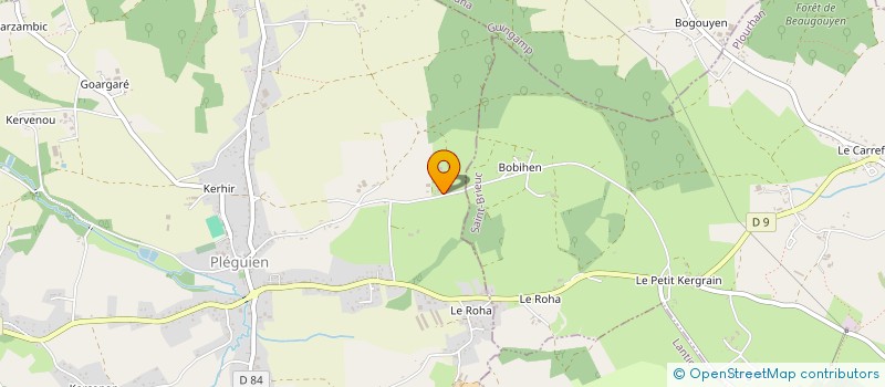 localisation de l'entreprise MADAME MARIE LE BARS  PLEGUIEN