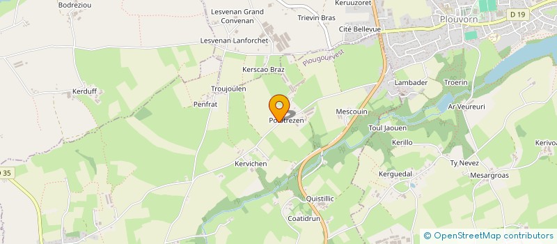 localisation de l'entreprise MADAME MARIE LE BERRE  PLOUGOURVEST