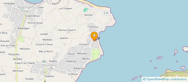 localisation de l'entreprise MADAME MARIE LE BORGNE  PLOUNEOUR-BRIGNOGAN-PLAGES