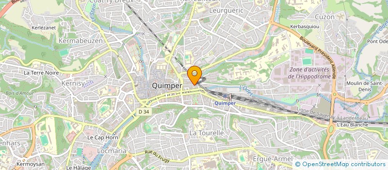 localisation de l'entreprise MADAME MARIE LE BRUN-LE-GARS  QUIMPER