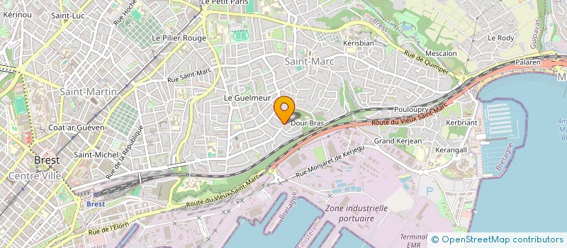 localisation de l'entreprise MADAME MARIE LE CORRE  BREST