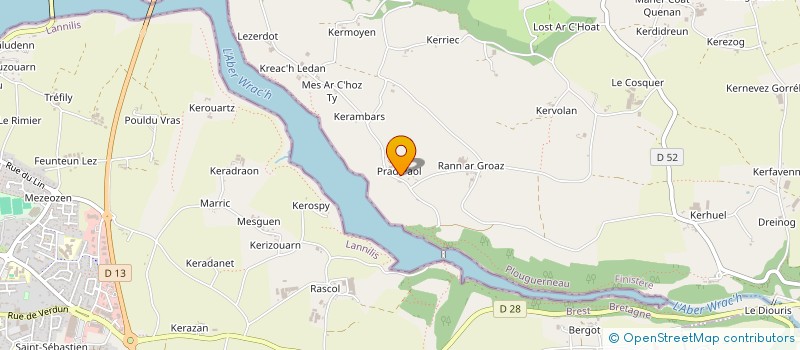 localisation de l'entreprise MADAME MARIE LE DUFF  PLOUGUERNEAU