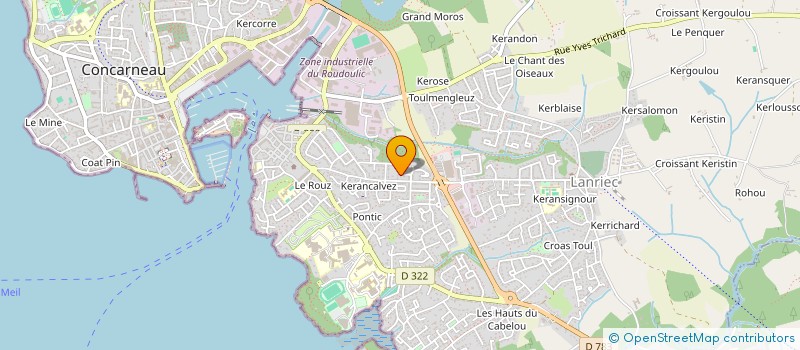 localisation de l'entreprise MADAME MARIE LE DUIGOU  CONCARNEAU