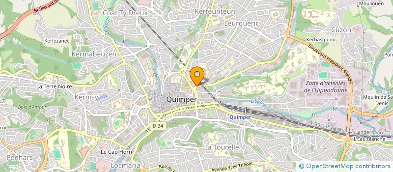 localisation de l'entreprise MADAME MARIE LE GALL à QUIMPER