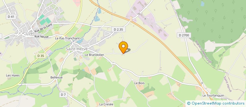 localisation de l'entreprise MADAME MARIE LE TEXIER  SAINT-HERVE