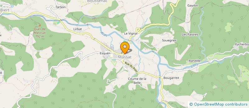 localisation de l'entreprise MADAME MARIE LE TEXIER à MASSAT