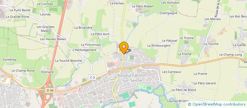 localisation de l'entreprise MADAME MARIE LE TEXIER  NOYAL-CHATILLON-SUR-SEICHE