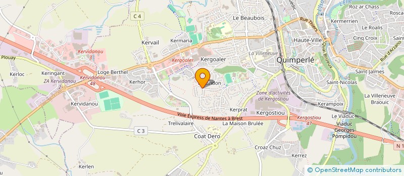 localisation de l'entreprise MADAME MARIE LE TUTOUR  QUIMPERLE