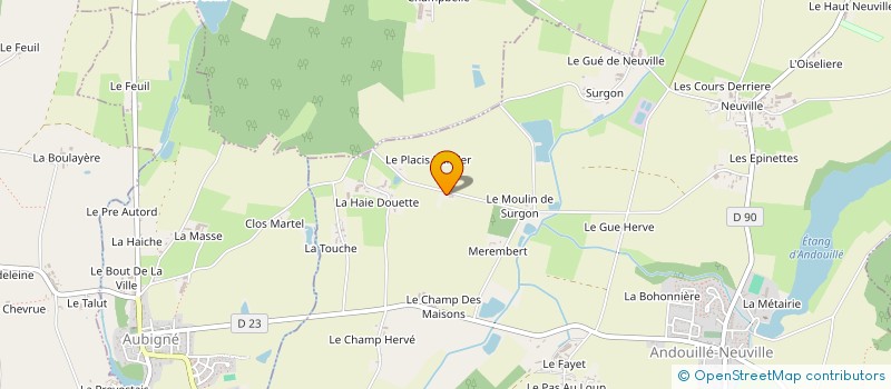 localisation de l'entreprise MADAME MARIE LEBASTARD  ANDOUILLE-NEUVILLE