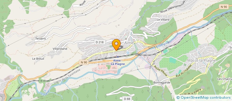 localisation de l'entreprise MADAME MARIE LERICHE  AIME-LA-PLAGNE