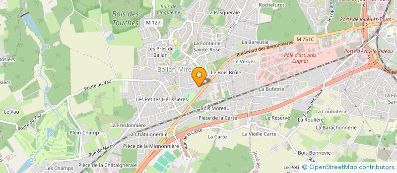 localisation de l'entreprise MADAME MARIE-LINE DUPRET  BALLAN-MIRE