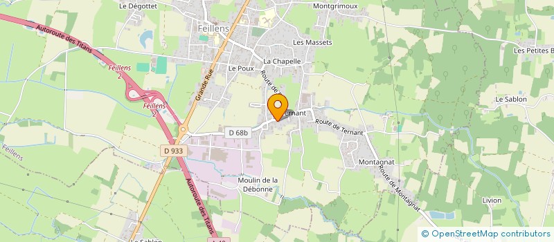 localisation de l'entreprise MADAME MARIE-LINE GRENIER  FEILLENS