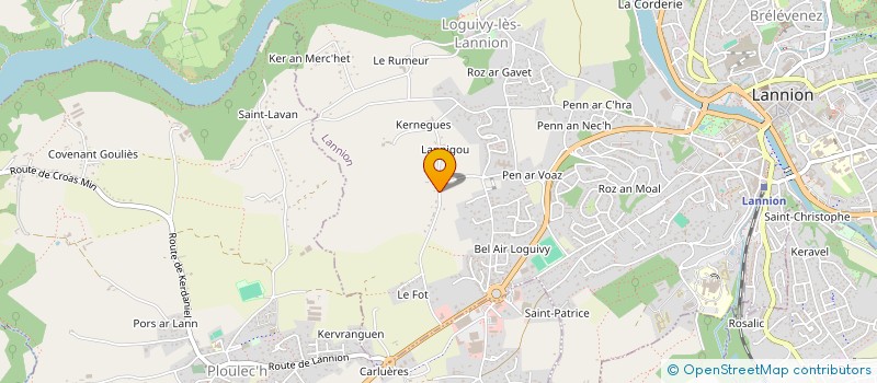 localisation de l'entreprise MADAME MARIE LINE OLLIVIER  LANNION