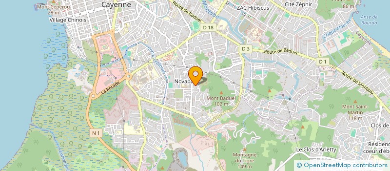 localisation de l'entreprise MADAME MARIE-LOUDE RAYMOND  CAYENNE