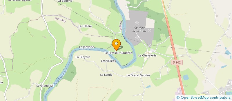 localisation de l'entreprise MADAME MARIE-LOUISE ANTOINE  QUELAINES-SAINT-GAULT