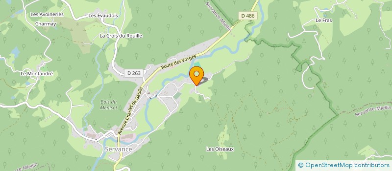 localisation de l'entreprise MADAME MARIE-LOUISE ANTOINE  SERVANCE-MIELLIN