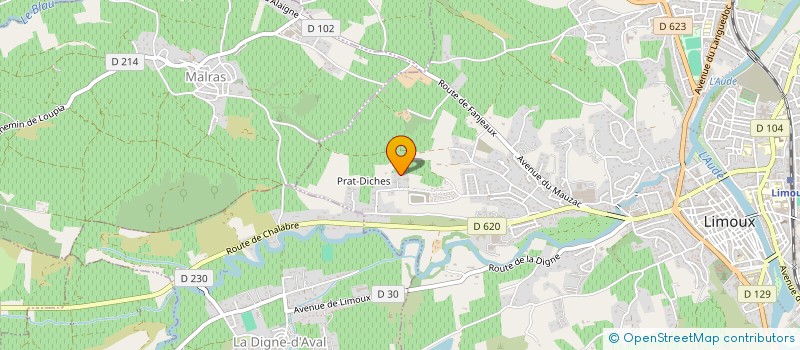 localisation de l'entreprise MADAME MARIE-LOUISE MALET à LIMOUX
