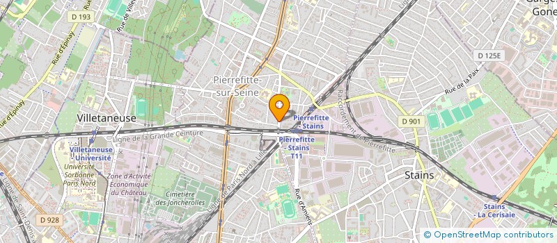 localisation de l'entreprise MADAME MARIE-LOUISE MARTIN  PIERREFITTE-SUR-SEINE