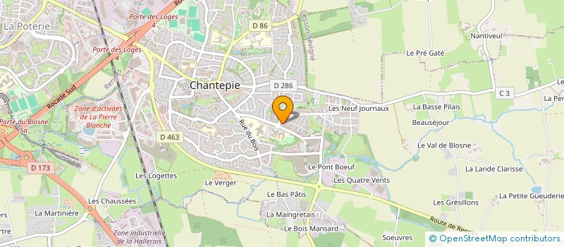 localisation de l'entreprise MADAME MARIE-LOUISE NDOUGOU ATEDZOE  CHANTEPIE