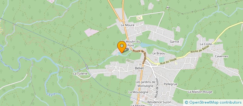 localisation de l'entreprise MADAME MARIE LOUISE PALLAS  BELIN-BELIET