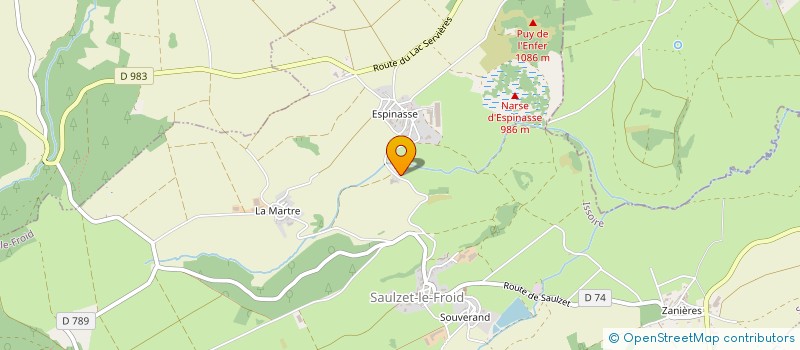 localisation de l'entreprise MADAME MARIE-LOUISE POUX  SAULZET-LE-FROID