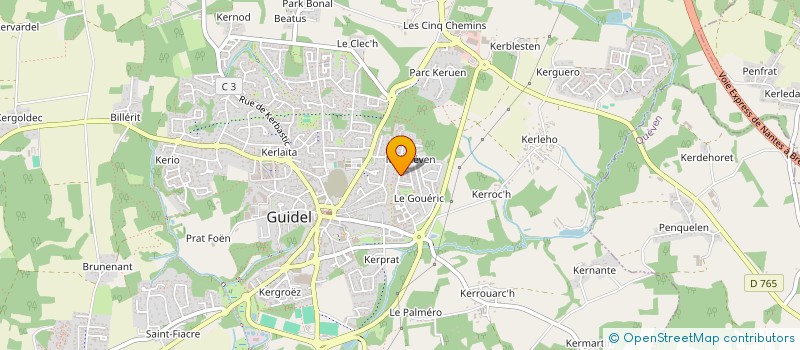 localisation de l'entreprise MADAME MARIE-LOUISE SCAVENNEC  GUIDEL