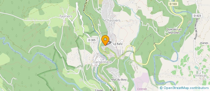 localisation de l'entreprise MADAME MARIE-LOUISE SEVENIER à LARGENTIERE