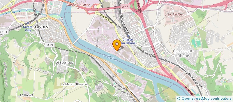 localisation de l'entreprise MADAME MARIE-LOUISE VALIERE  CHASSE-SUR-RHONE