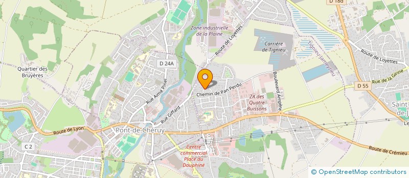 localisation de l'entreprise MADAME MARIE-LUCIE BOURNE  TIGNIEU-JAMEYZIEU