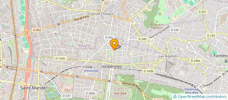 localisation de l'entreprise MADAME MARIE MADELEINE ALBERT  VINCENNES