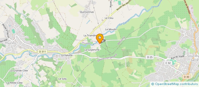 localisation de l'entreprise MADAME MARIE-MADELEINE BOUCLET  THURINS