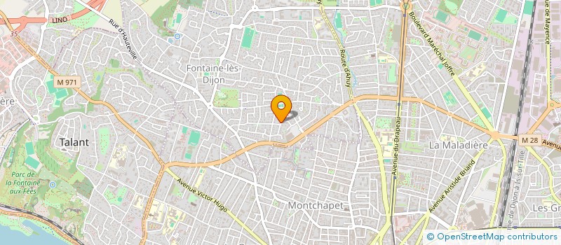 localisation de l'entreprise MADAME MARIE-MADELEINE HUBERT  FONTAINE-LES-DIJON