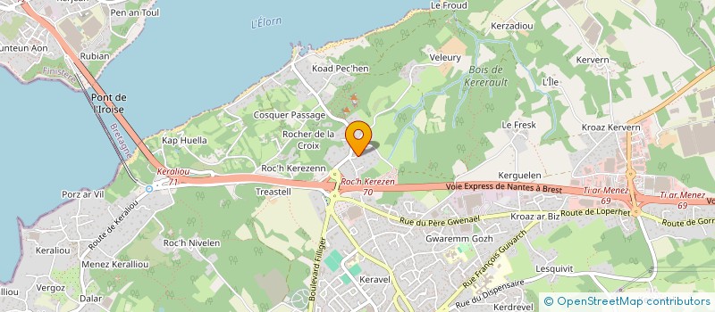 localisation de l'entreprise MADAME MARIE-MADELEINE KERVELLA  PLOUGASTEL-DAOULAS