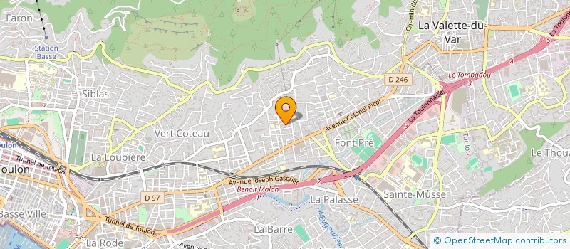 localisation de l'entreprise MADAME MARIE MAGNASCO  TOULON