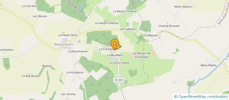 localisation de l'entreprise MADAME MARIE MARTIN à BELLAVILLIERS