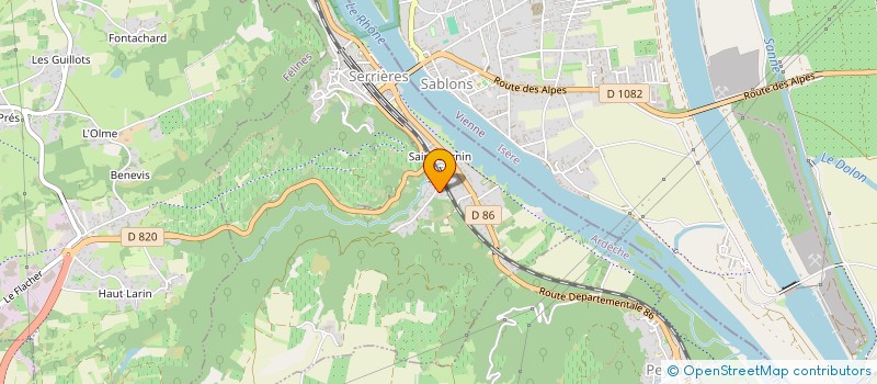 localisation de l'entreprise MADAME MARIE MARTINE JOUFFRE  SERRIERES