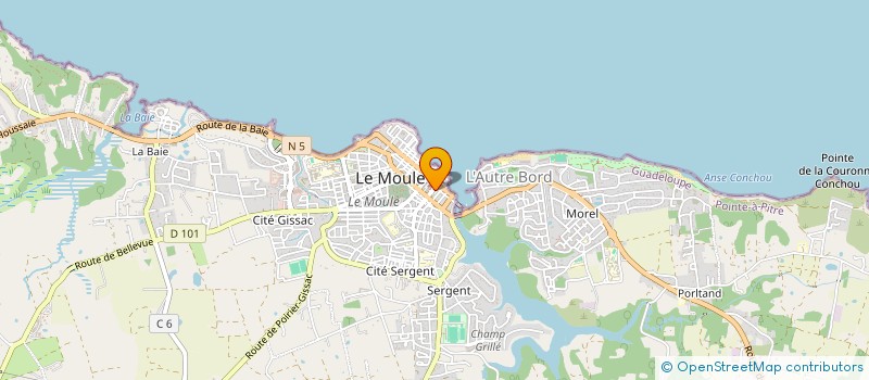 localisation de l'entreprise MADAME MARIE MATHURINE  LE MOULE