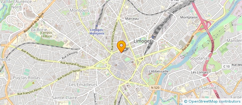 localisation de l'entreprise MADAME MARIE MEILLEURAT à LIMOGES
